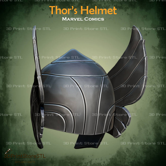 Thor Helmet Cosplay Marvel Comics 3D Print Model STL File 3DPrintStoreSTL