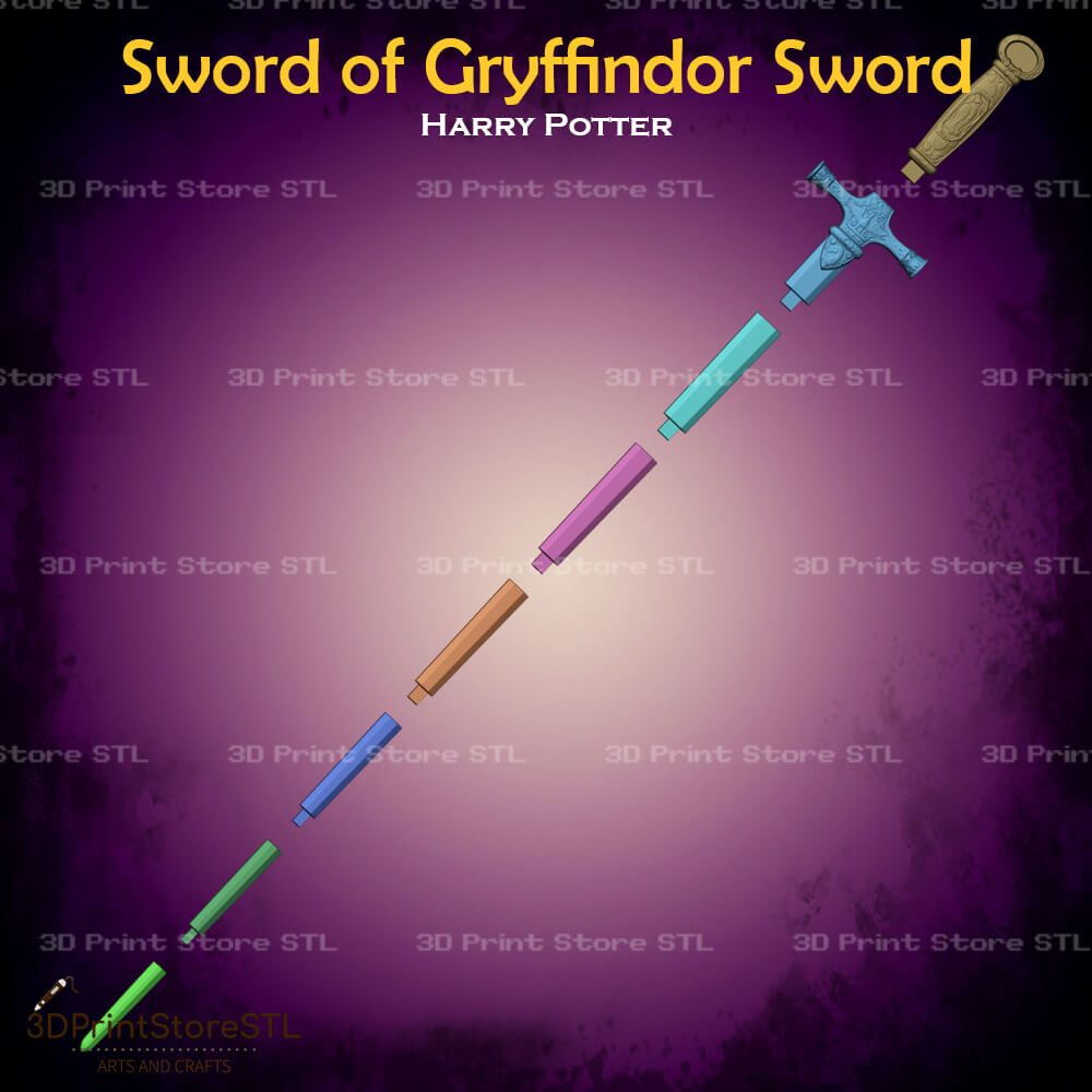 Sword Of Gryffindor Cosplay Harry Potter 3D Print Model STL File 3DPrintStoreSTL