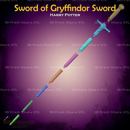 Sword Of Gryffindor Cosplay Harry Potter 3D Print Model STL File 3DPrintStoreSTL