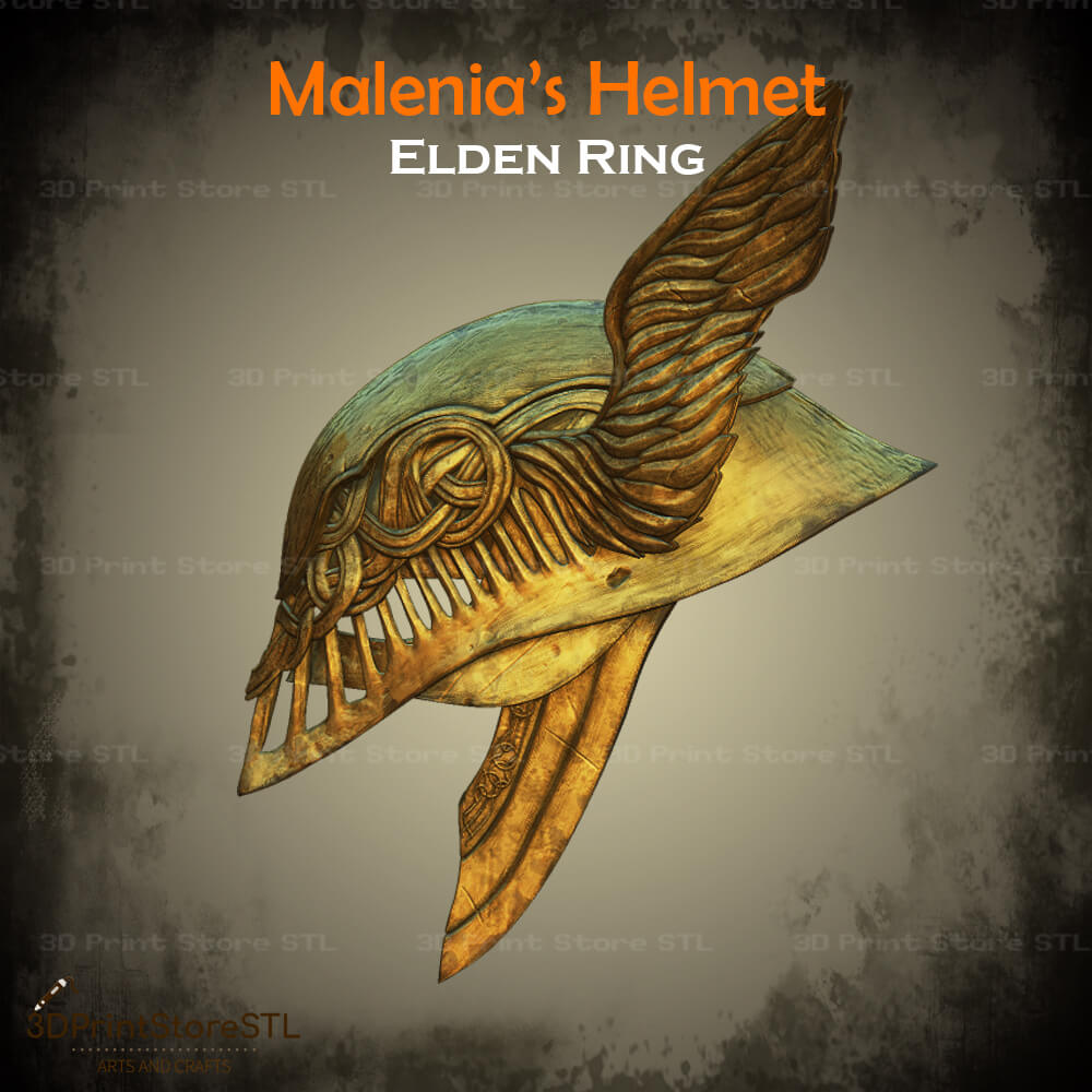 Malenia Helmet Cosplay Elden Ring 3D Print Model STL File 3DPrintStoreSTL