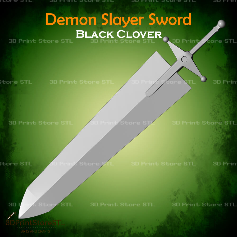 Demon Slayer Sword Cosplay Black Clover 3D Print Model STL File 3DPrintStoreSTL