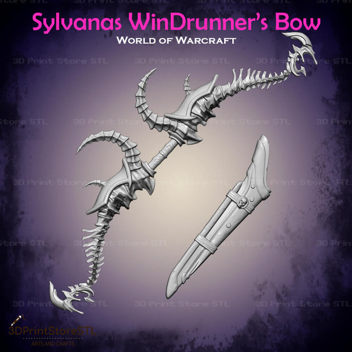 Sylvanas WinDrunner Bow Cosplay World Of Warcraft 3D Print Model STL File 3DPrintStoreSTL