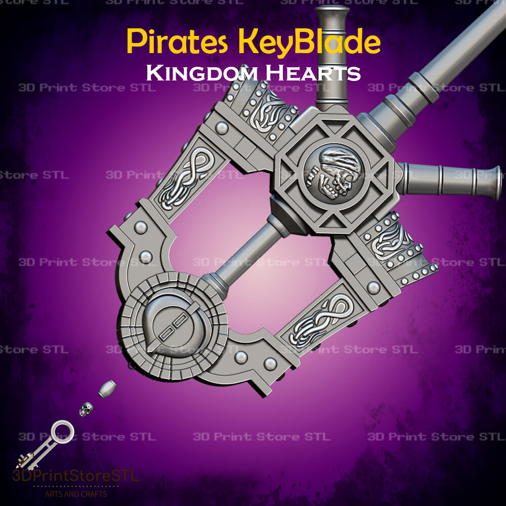 Pirates Key Blade Cosplay Kingdom Hearts 3D Print Model STL File 3DPrintStoreSTL