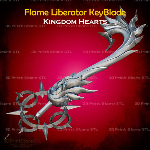 Flame Liberator Keyblade Cosplay Kingdom Hearts 3D Print Model STL File 3DPrintStoreSTL