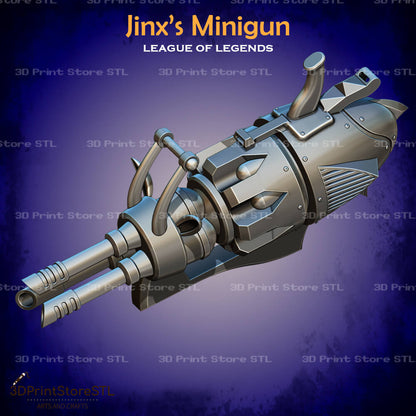 Jinx Minigun Cosplay League of Legends 3D Print Model STL File 3DPrintStoreSTL