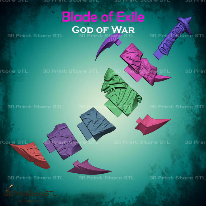Blade Of Exile Cosplay God of War 3D Print Model STL File 3DPrintStoreSTL