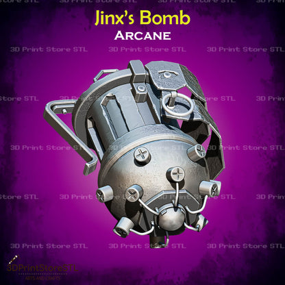 Jinx Bomb Cosplay Arcane 3D Print Model STL File 3DPrintStoreSTL