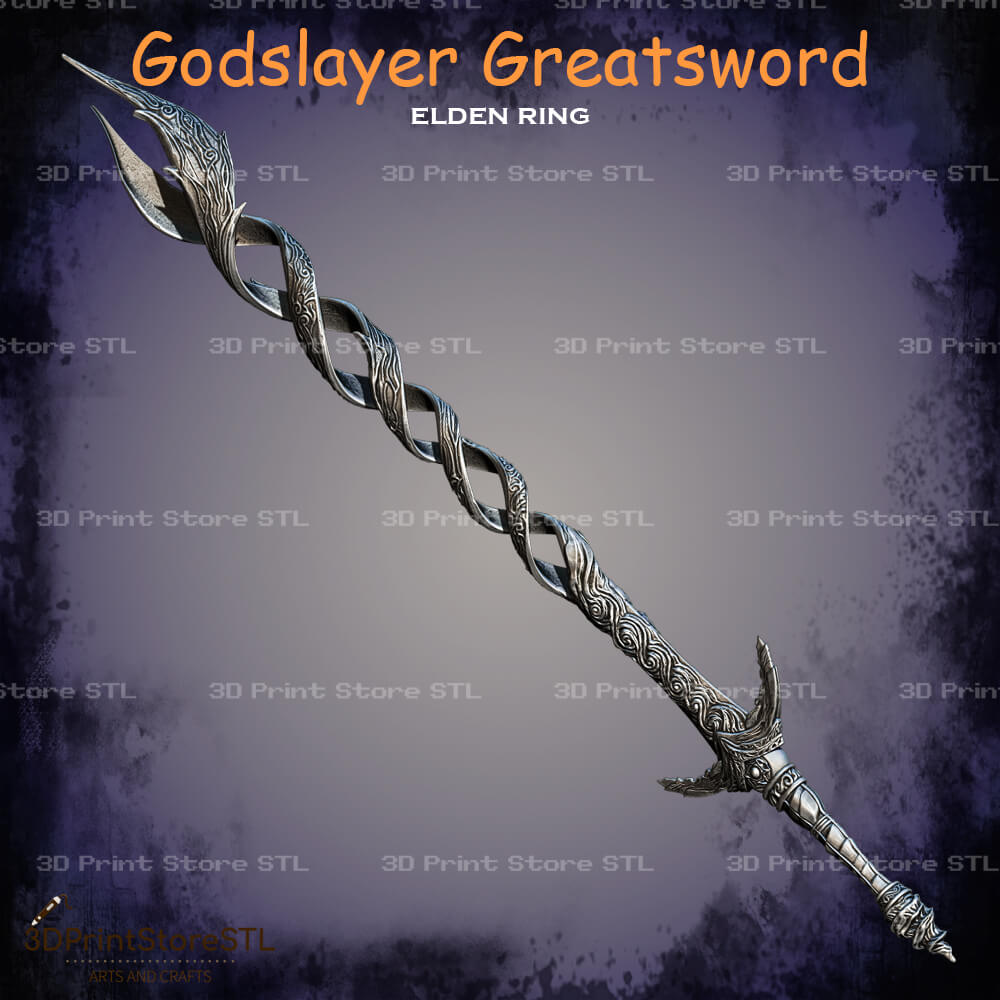 Godslayer Greatsword Cosplay Elden Ring 3D Print Model STL File 3DPrintStoreSTL