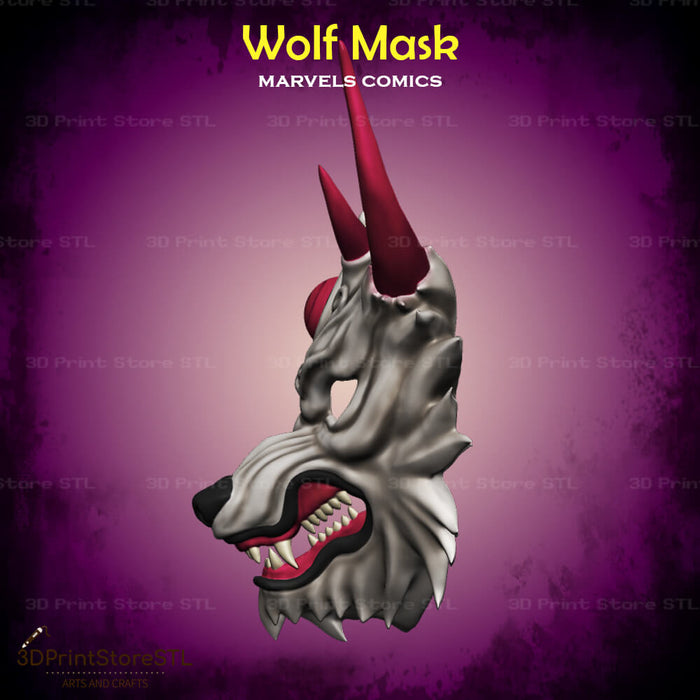 Mask Wolf Cosplay Devil Mask 3D Print Model STL File 3DPrintStoreSTL