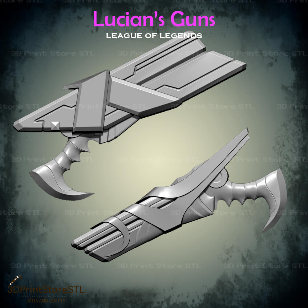 Lucians Guns Cosplay League Of Legends 3D Print Model STL File 3DPrintStoreSTL