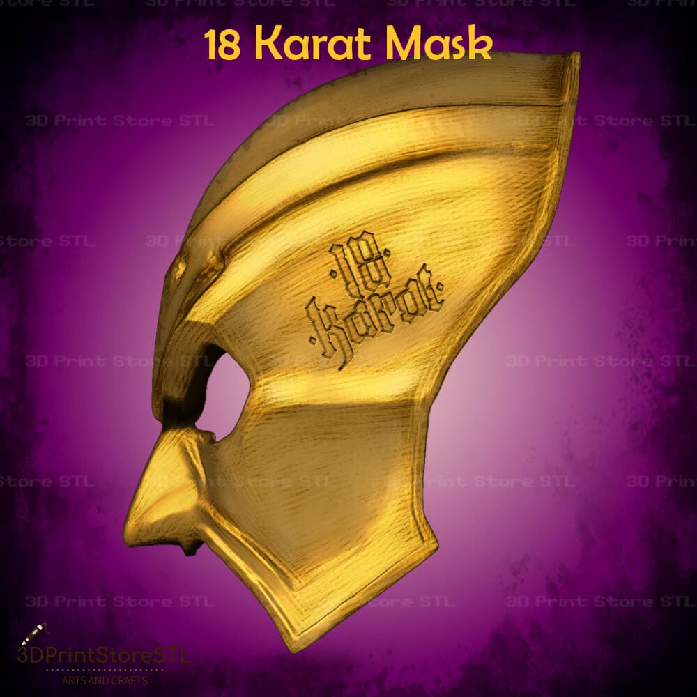 18 Karat Mask Cosplay 3D Print Model STL File 3DPrintStoreSTL