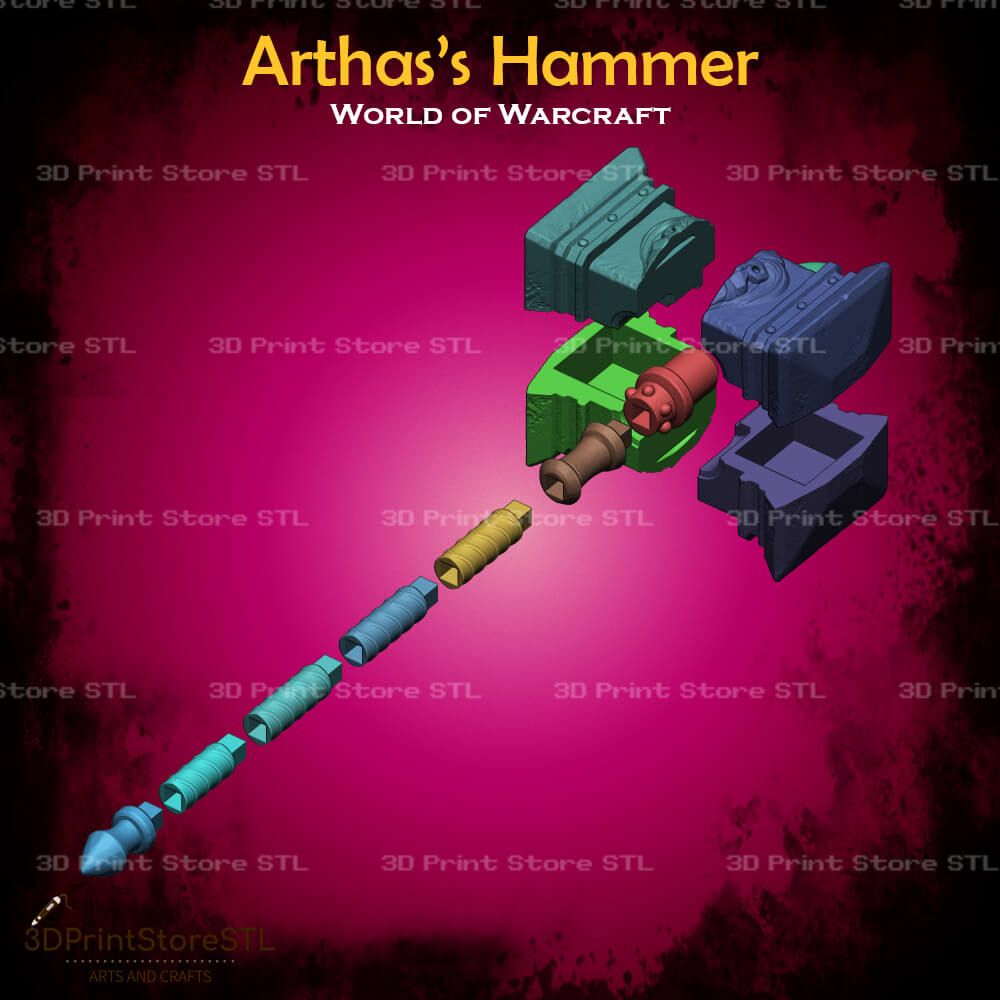 Arthas Hammer Cosplay World Of Warcraft 3D Print Model STL File