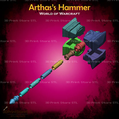 Arthas Hammer Cosplay World Of Warcraft 3D Print Model STL File