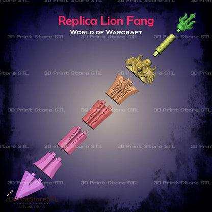 Replica Lion Fang Cosplay World Of Warcraft 3D Print Model STL File 3DPrintStoreSTL