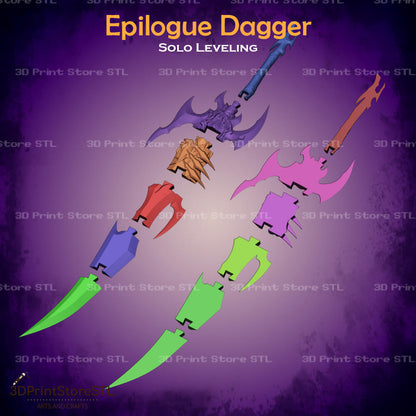 Epilogue Dagger Cosplay Solo Leveling 3D Print Model STL File 3DPrintStoreSTL