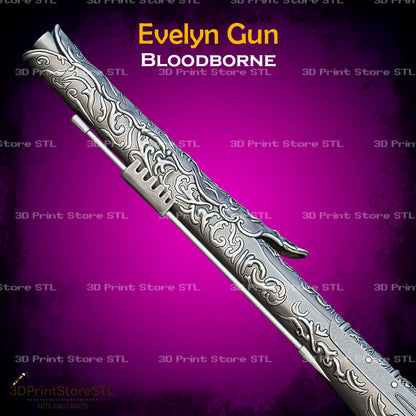 Evelyn Gun Cosplay Bloodborne 3D Print Model STL File 3DPrintStoreSTL