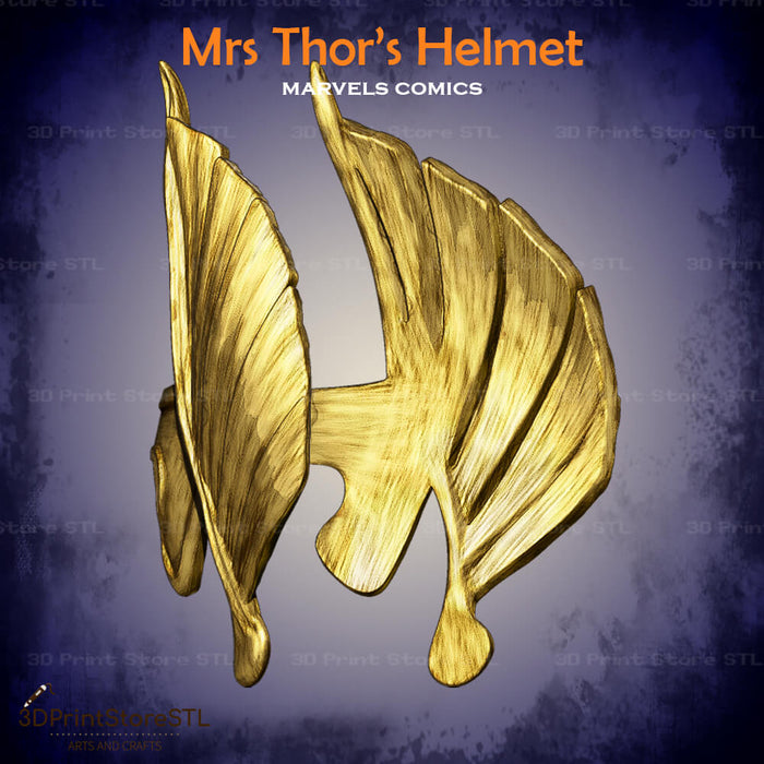 Mrs Thor Helmet Cosplay Marvel Comics 3D Print Model STL File 3DPrintStoreSTL