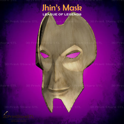 Jhin Mask Cosplay League Of Legends 3D Print Model STL File 3DPrintStoreSTL