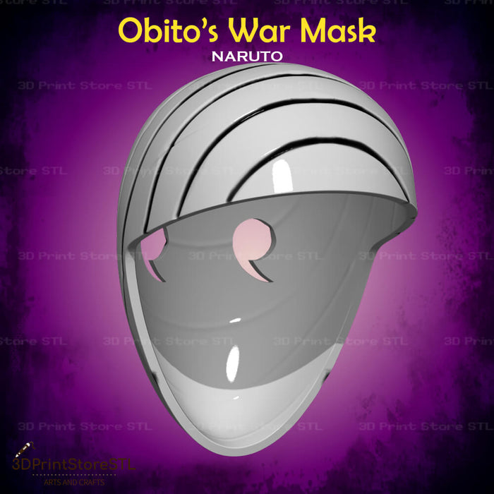 Obito War Mask Cosplay Naruto Shippuden 3D Print Model STL File 3DPrintStoreSTL