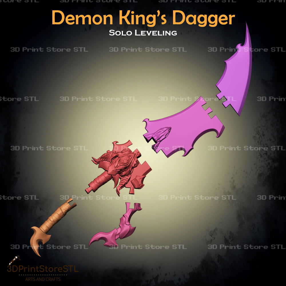 Demon King Dagger Cosplay Solo Leveling 3D Print Model STL File 3DPrintStoreSTL