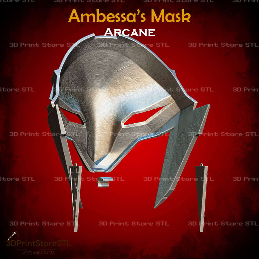 Ambessa Mask Cosplay Arcane 3D Print Model STL File 3DPrintStoreSTL