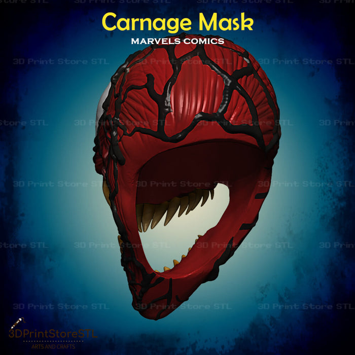 Carnage Mask Cosplay Marvel Comics 3D Print Model STL File 3DPrintStoreSTL