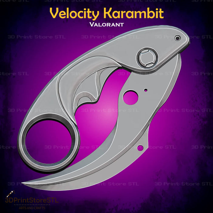 Velocity Karambit Cosplay 3D Print Model STL File 3DPrintStoreSTL