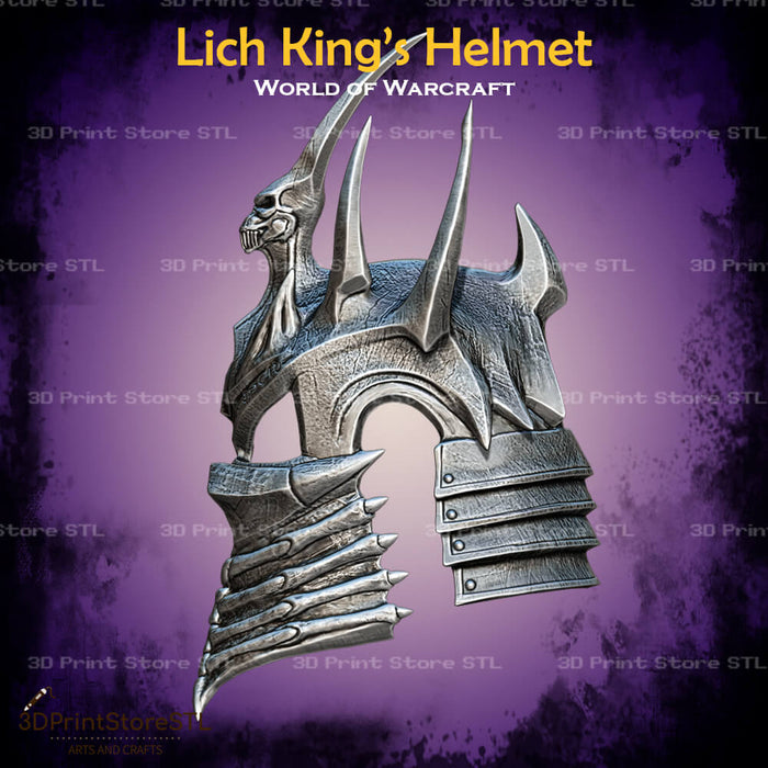 Lich King Helmet Cosplay World Of Warcraft 3D Print Model STL File 3DPrintStoreSTL