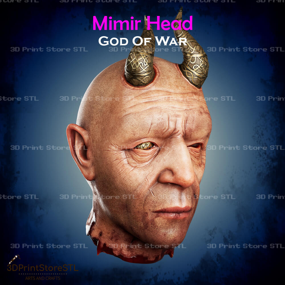 Mimir Head Cosplay God of War 3D Print Model STL File 3DPrintStoreSTL