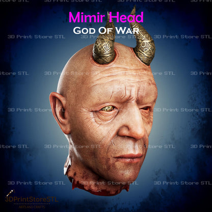 Mimir Head Cosplay God of War 3D Print Model STL File 3DPrintStoreSTL