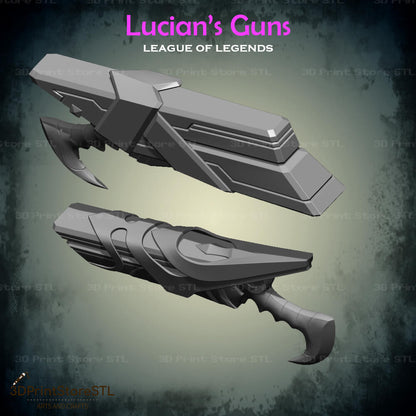 Lucians Guns Cosplay League Of Legends 3D Print Model STL File 3DPrintStoreSTL