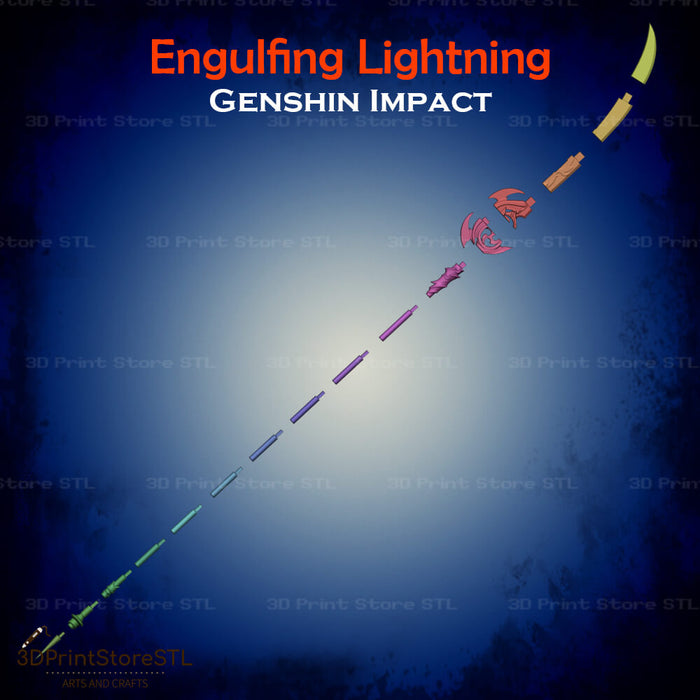 Engulfing Lightning Cosplay Genshin Impact 3D Print Model STL File 3DPrintStoreSTL
