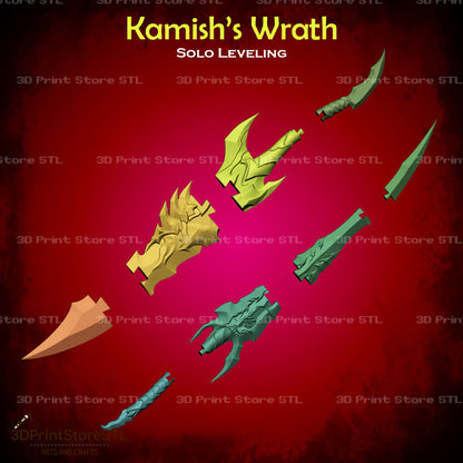 Kamish Wrath Dagger Cosplay Solo Leveling 3D Print Model STL File 3DPrintStoreSTL