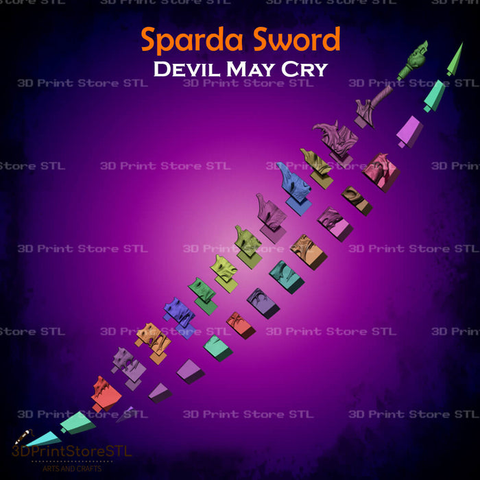 Sparda Sword Cosplay Devil May Cry 3D Print Model STL File 3DPrintStoreSTL
