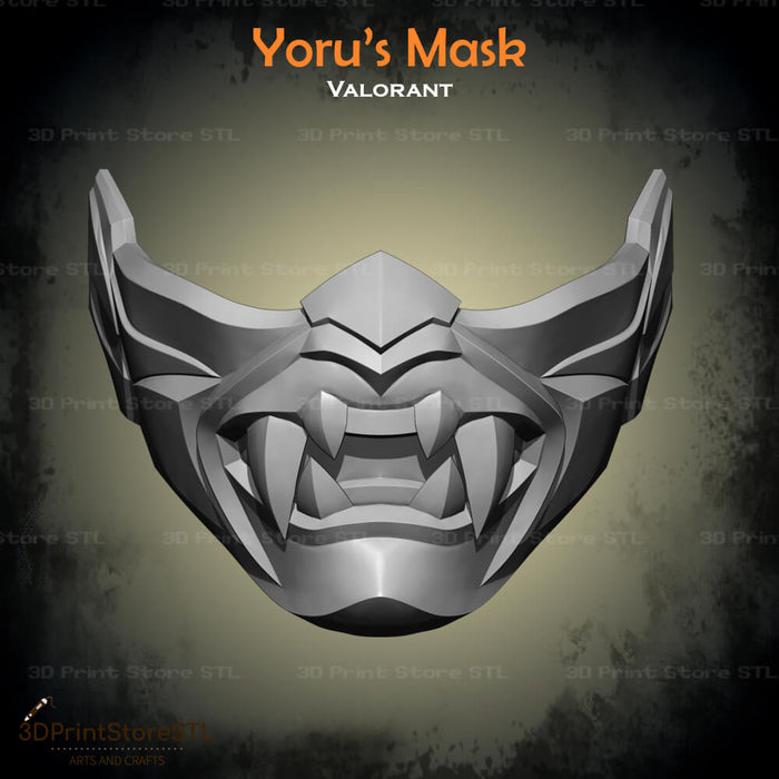 Valorant Yoru Mask Cosplay 3D Print Model STL File 3DPrintStoreSTL