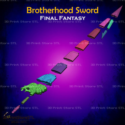 Brotherhood Sword Cosplay Final Fantasy 3D Print Model STL File 