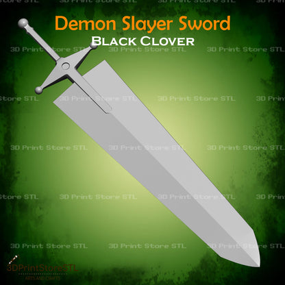 Demon Slayer Sword Cosplay Black Clover 3D Print Model STL File 3DPrintStoreSTL