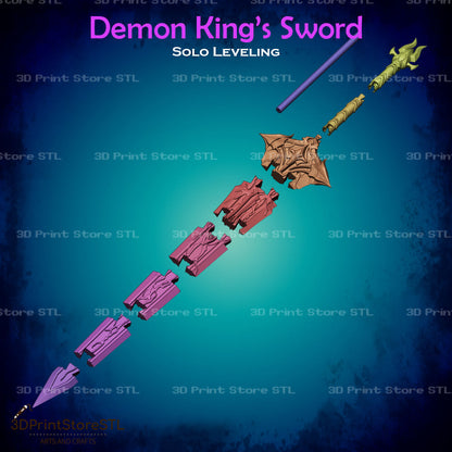 Demon King Sword Cosplay Solo Leveling 3D Print Model STL File 3DPrintStoreSTL