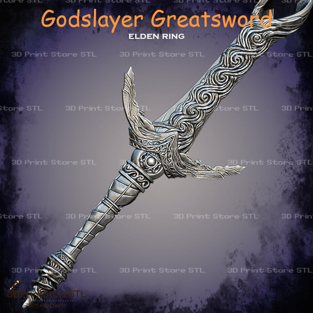 Godslayer Greatsword Cosplay Elden Ring 3D Print Model STL File 3DPrintStoreSTL