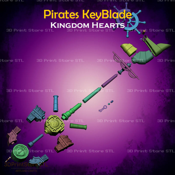 Pirates Key Blade Cosplay Kingdom Hearts 3D Print Model STL File 3DPrintStoreSTL