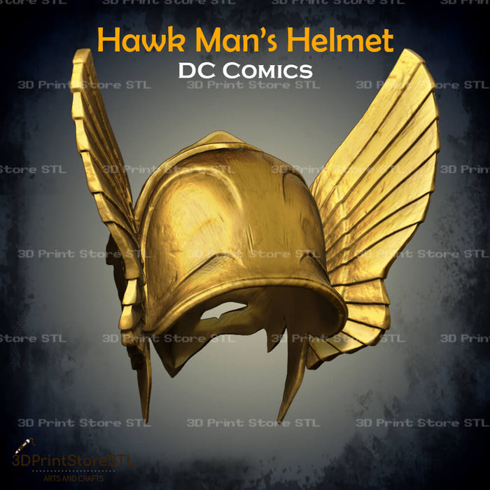 Hawkman Helmet Cosplay DC Comics 3D Print Model STL File 3DPrintStoreSTL
