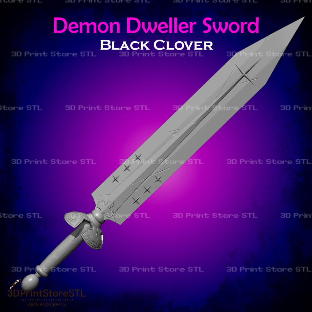 Demon Dweller Sword Cosplay Black Clover 3D Print Model STL File 3DPrintStoreSTL