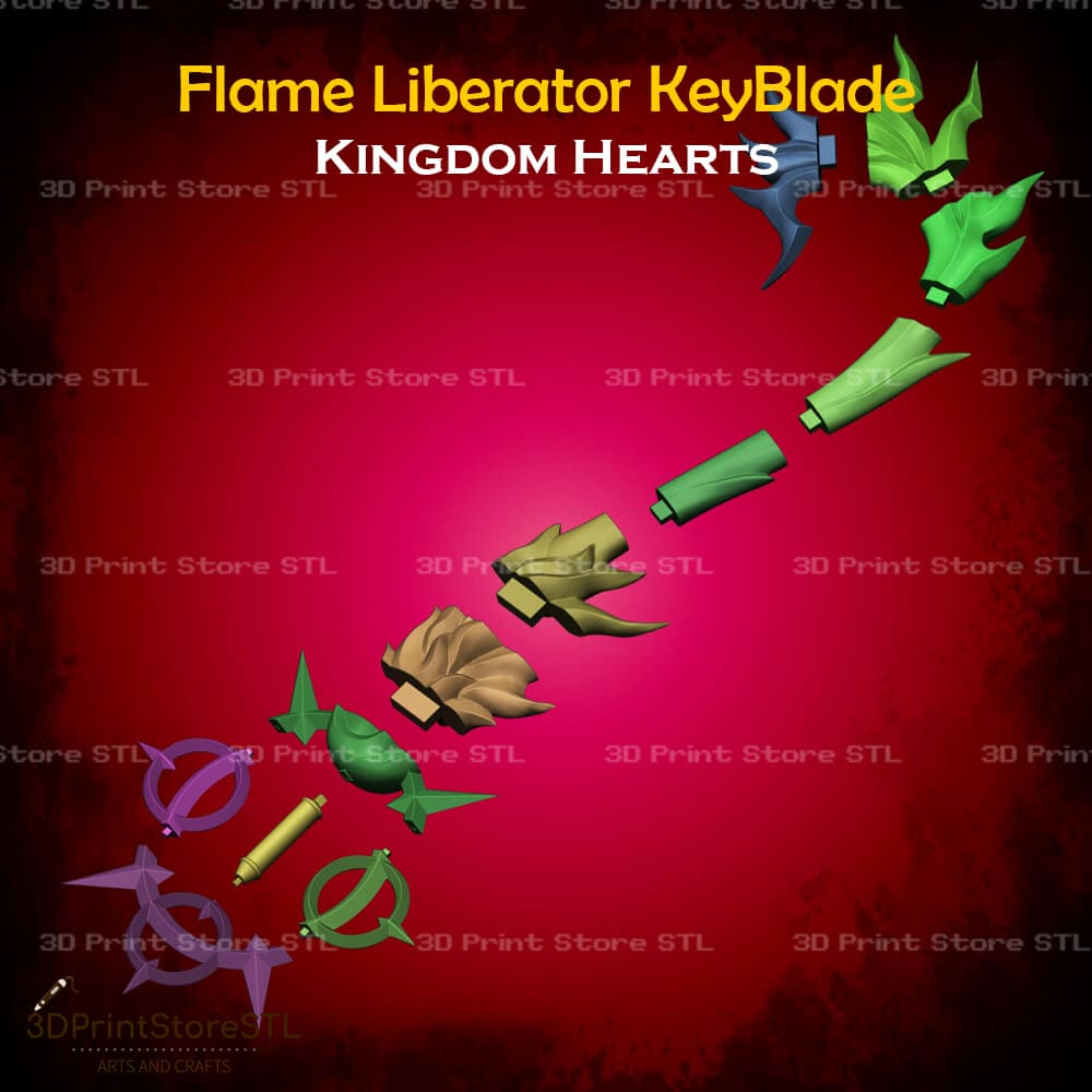 Flame Liberator Keyblade Cosplay Kingdom Hearts 3D Print Model STL File 3DPrintStoreSTL