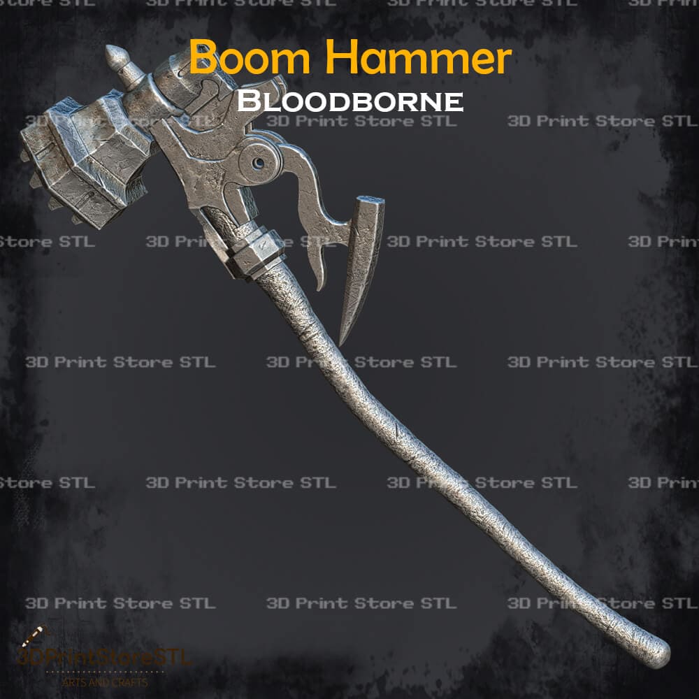 Boom Hammer Cosplay Bloodborne 3D Print Model STL File 3DPrintStoreSTL