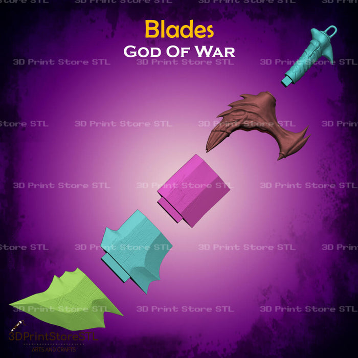 Kratos Blades Cosplay God Of War 3D Print Model STL File 3DPrintStoreSTL