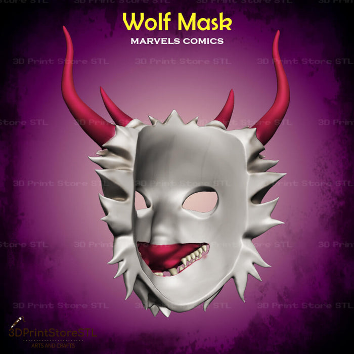 Mask Wolf Cosplay Devil Mask 3D Print Model STL File 3DPrintStoreSTL
