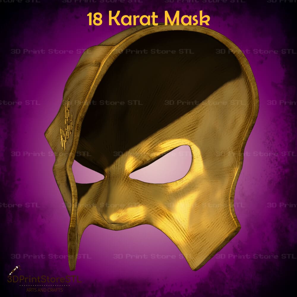 18 Karat Mask Cosplay 3D Print Model STL File 3DPrintStoreSTL