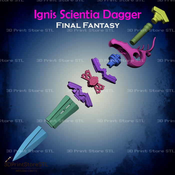 Ignis Scientia Dagger Cosplay Final Fantasy 3D Print Model STL File 3DPrintStoreSTL