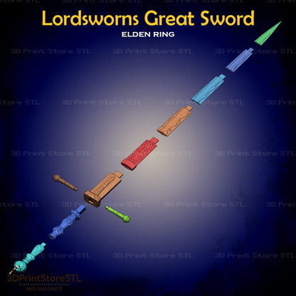 Lordsworns Great Sword Cosplay Elden Ring 3D Print Model STL File 3DPrintStoreSTL