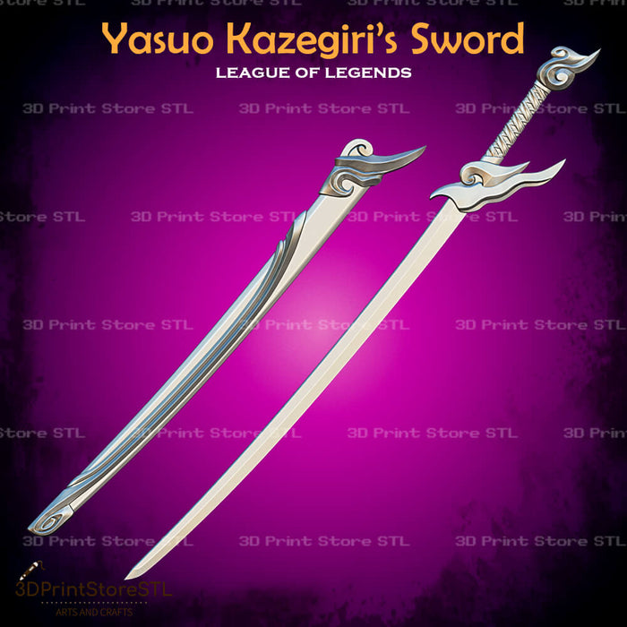 Yasuo Kazegiri Sword Cosplay League of Legends 3D Print Model STL File 3DPrintStoreSTL
